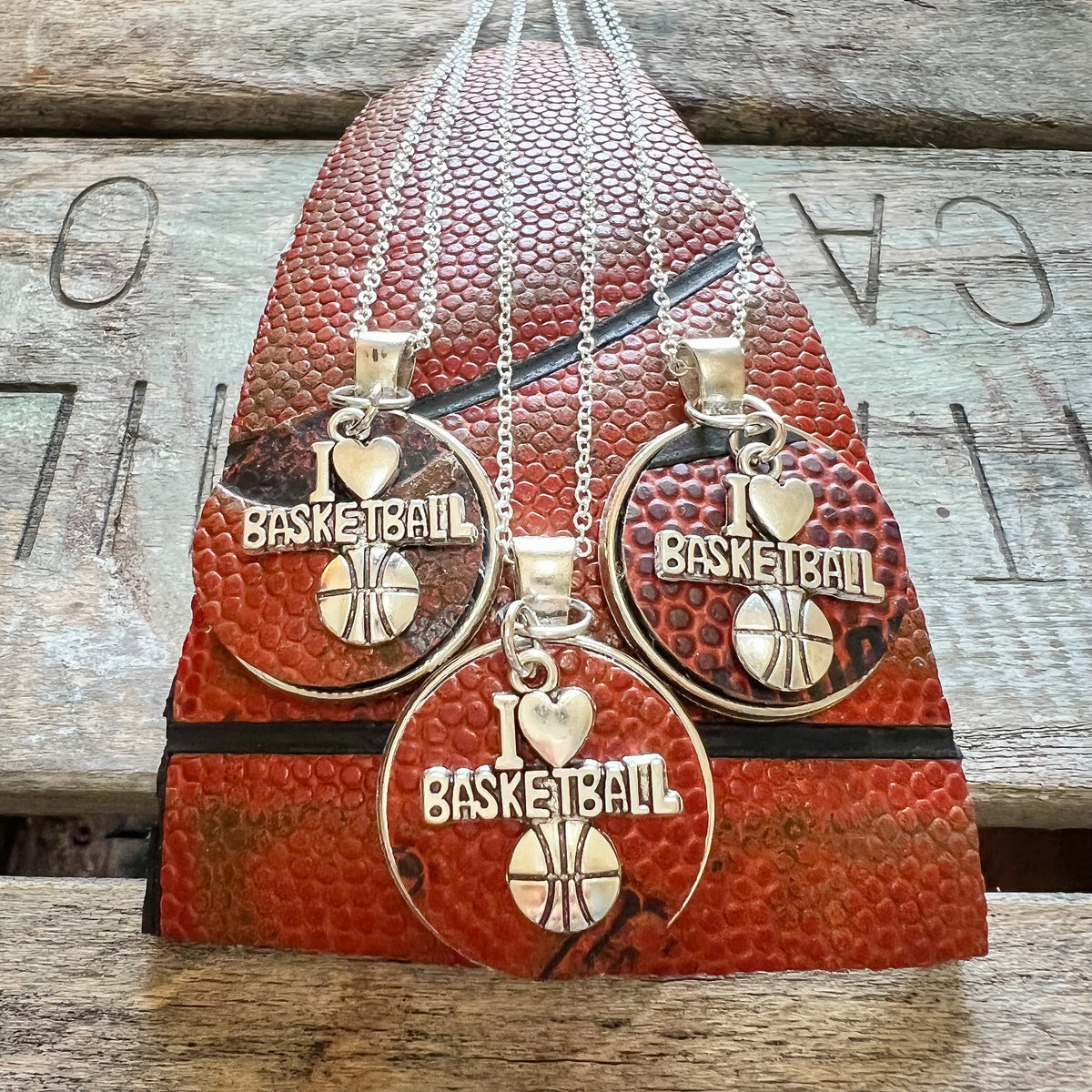 I Love Basketball Necklace NBA Gift Pendant Sports Heart Basketball Ch –  Gold Diamond Shop