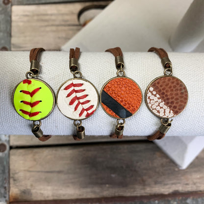 SOFTBALL BEZEL BRACELET