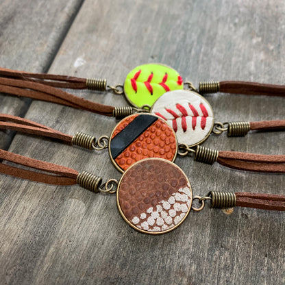 SOFTBALL BEZEL BRACELET