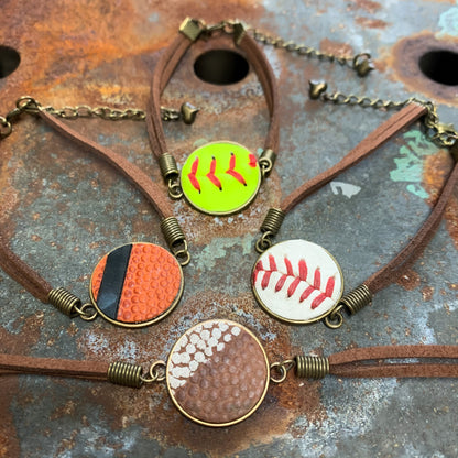 SOFTBALL BEZEL BRACELET