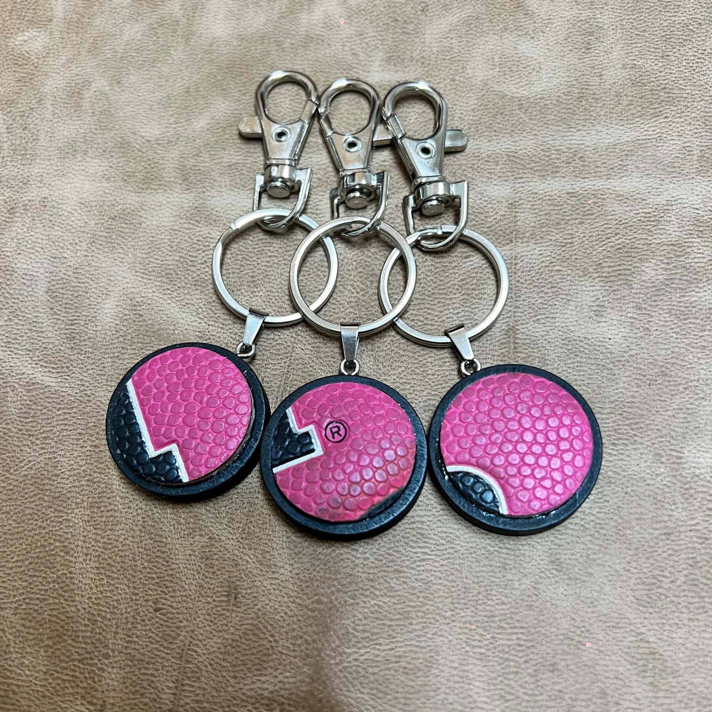 PINK BASKETBALL KEY RING