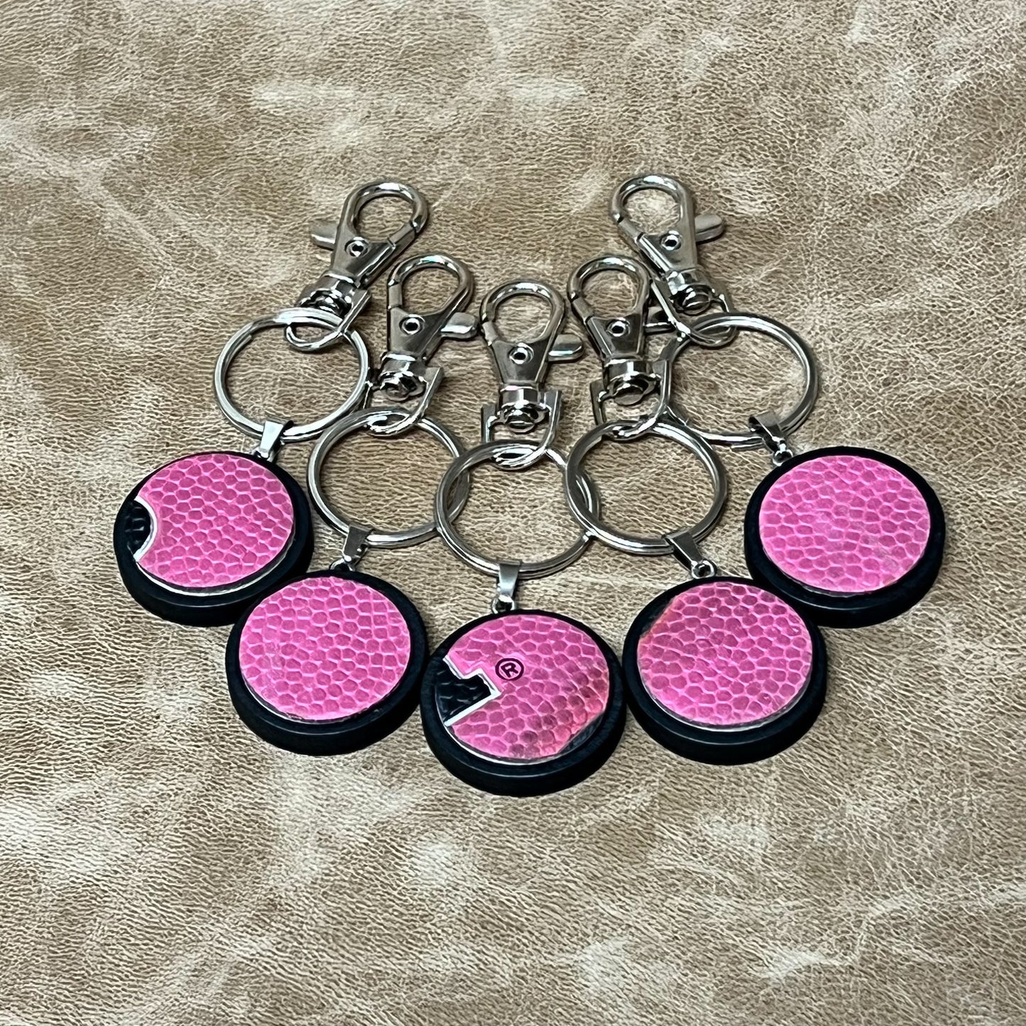 PINK BASKETBALL KEY RING