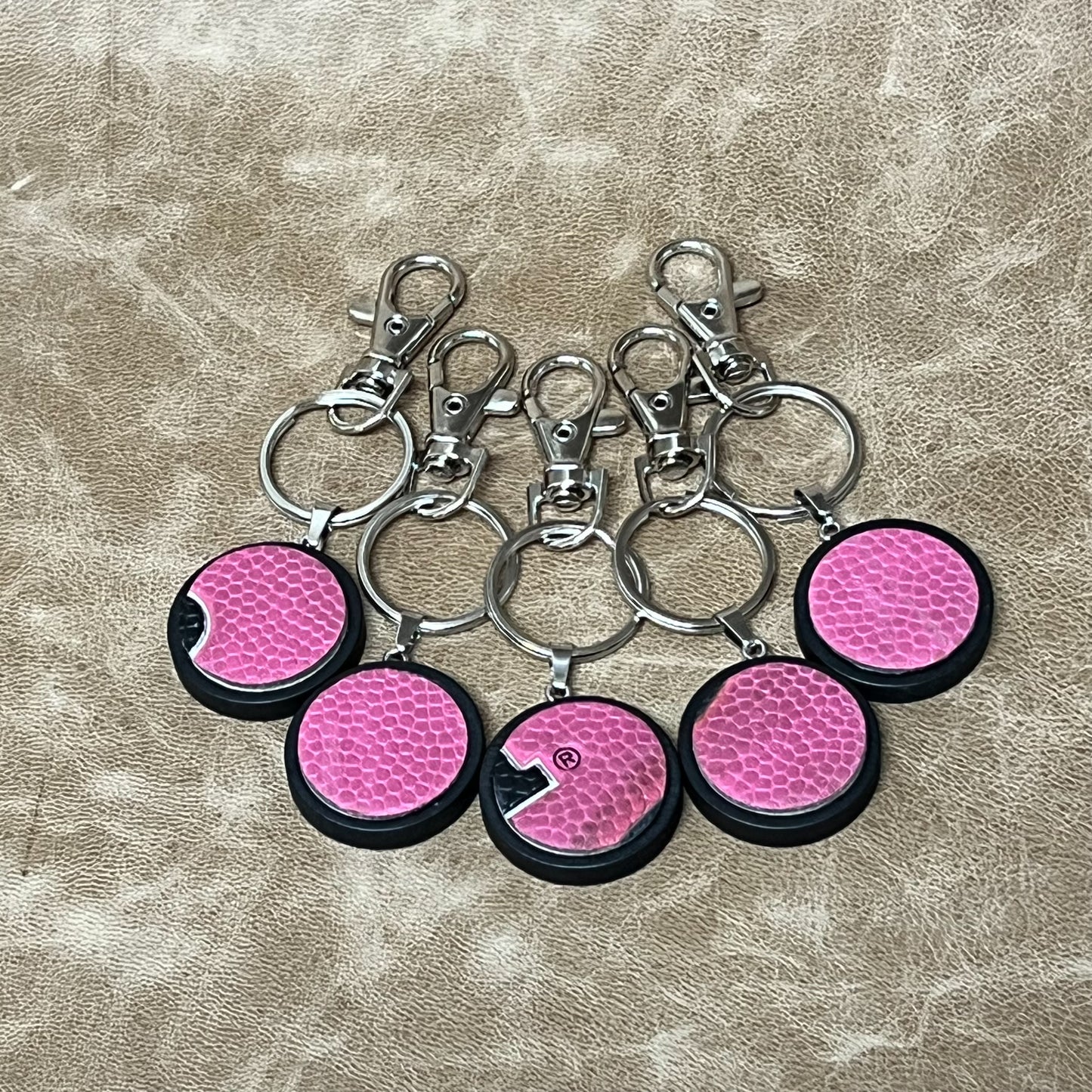 PINK BASKETBALL KEY RING